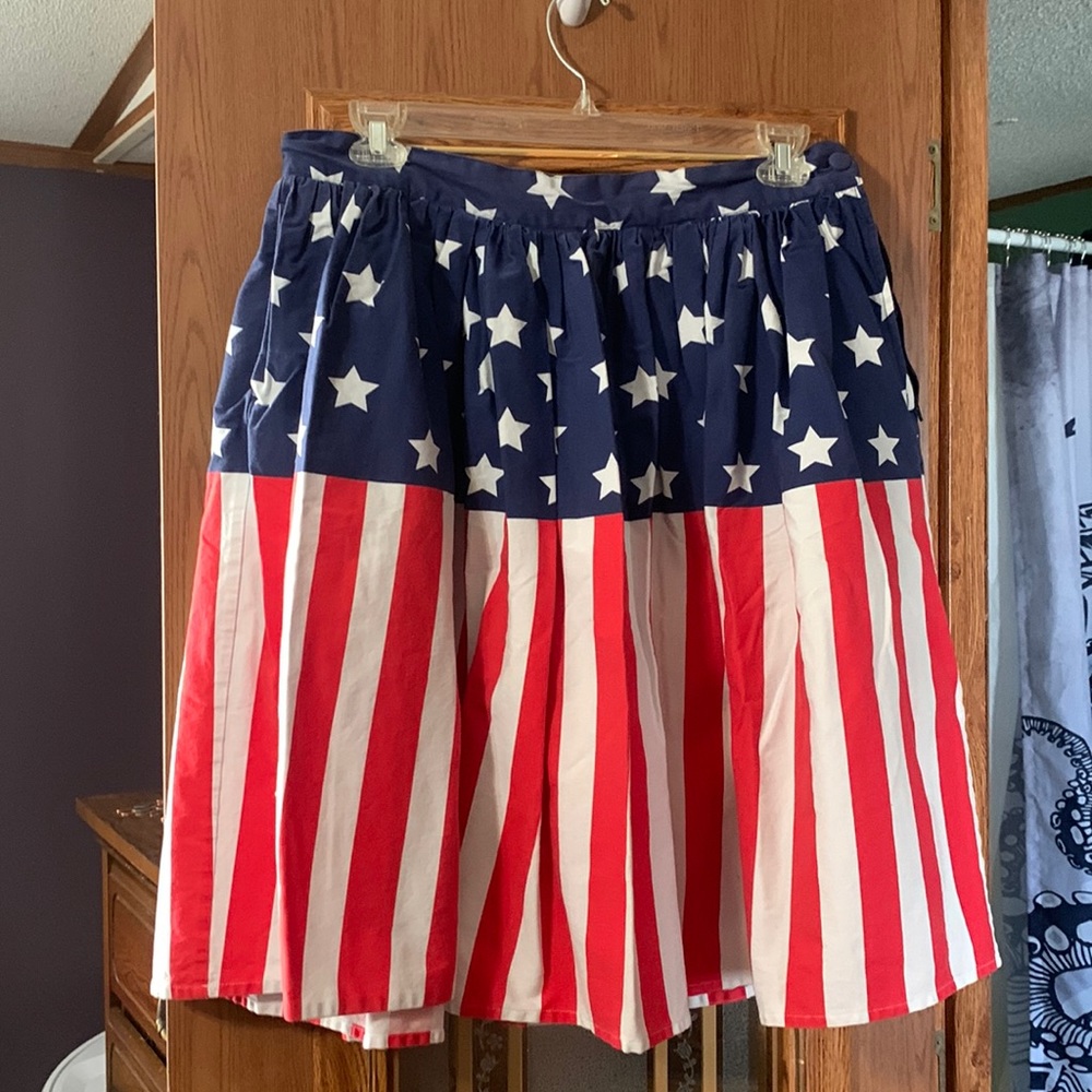 Unique vintage circle skirt American flag, 3xl